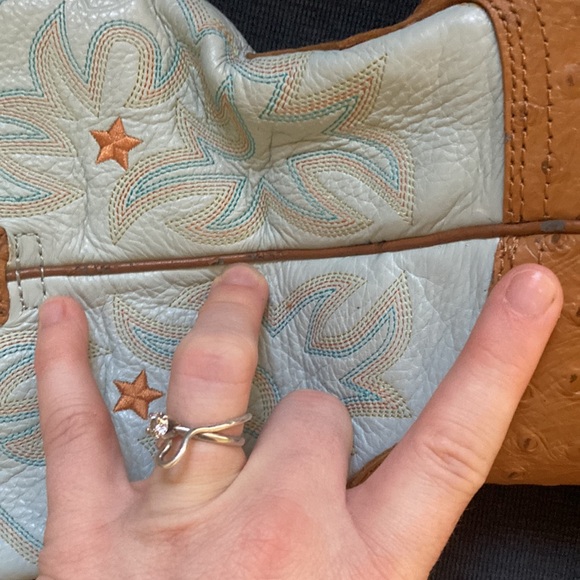 Ariat ProBaby Ostrich print cowboy boots size 6.5 - Picture 7 of 7